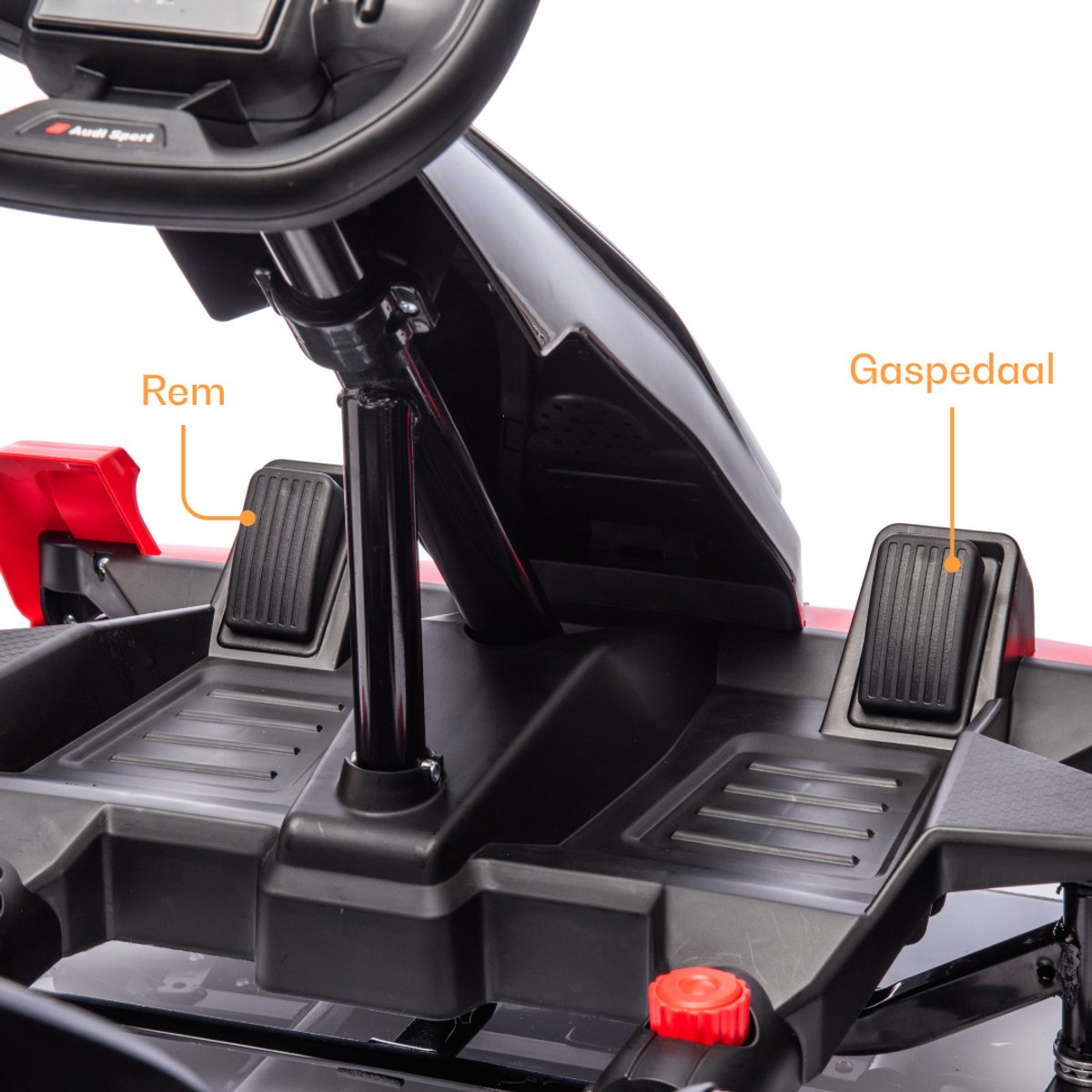 Audi Full Option Elektrische GoKart 6 tot 12 jaar – Officieel Gelicentieerde 24V Drift-Kart met Verstelbaar Frame & Bluetooth – Snelle Kinderkart met Soft-Start, LED-verlichting & EVA Voorwielen – Rood — afbeelding 11