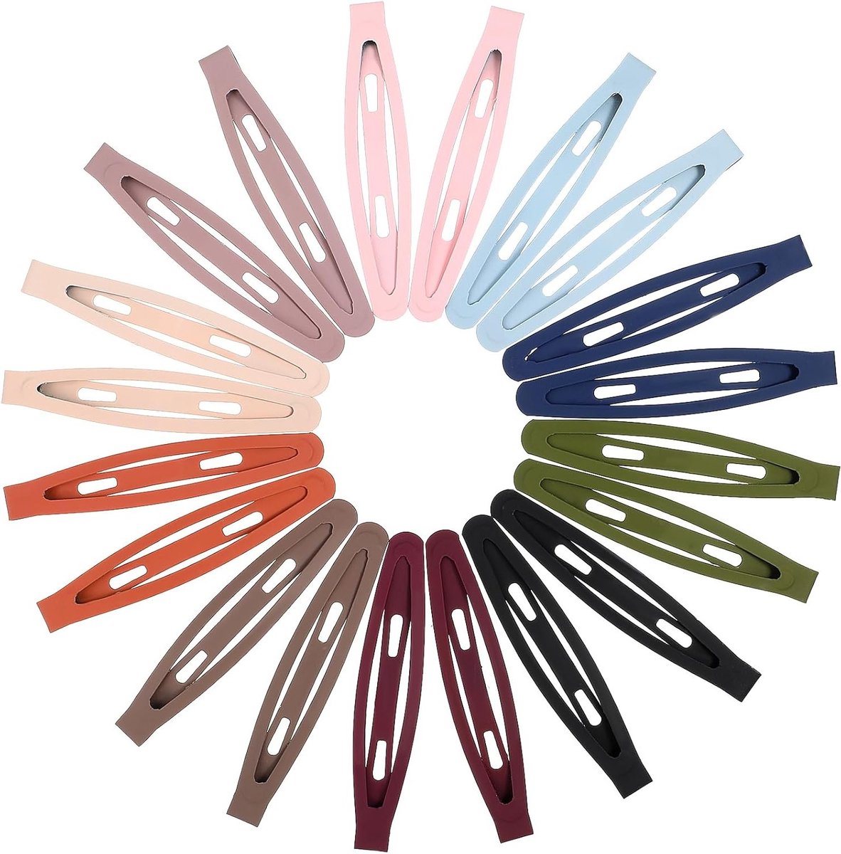 20 Stuks Snap Haarspelden voor Meisjes en Vrouwen - Kleurige Metalen Haarclips voor Haarstyling en Accessoires voor Kinderen en Cadeaus