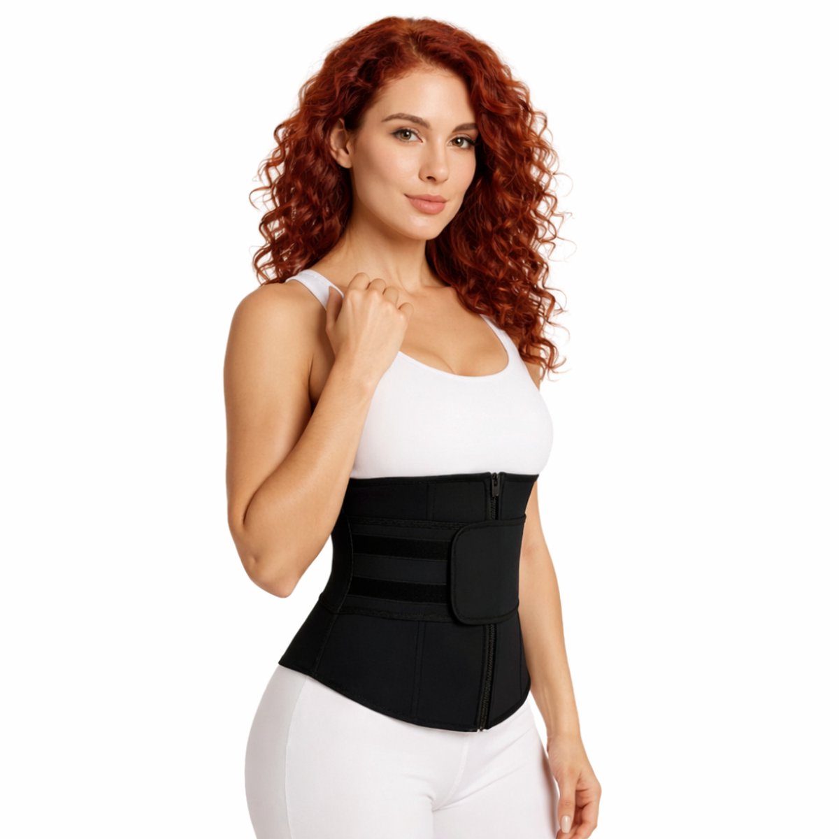 Linorie Waist Trainer Superior – Sport Waisttrainer Corset Waist Shaper – Platte Buik & Taille Effect – Verstelbaar – Zwart – M