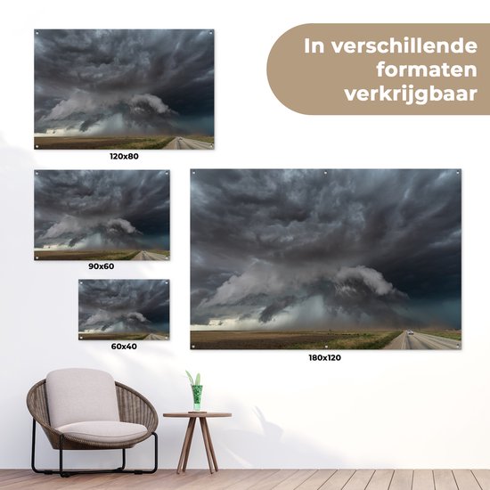 Posters de jardin extérieur Tornado chase Texas - 90x60 cm - Toile jardin
