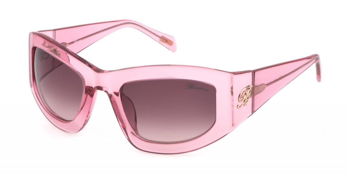 Blumarine SBM802 Rosa trasparente lucido 56/23/120 WOMAN Zonnebrillen