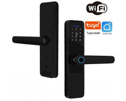 Rolu Smart Lock – Serrure de porte intelligente – Serrure de porte avec code et empreinte digitale – Poignée de porte intelligente – Sécurité supplémentaire - 2025