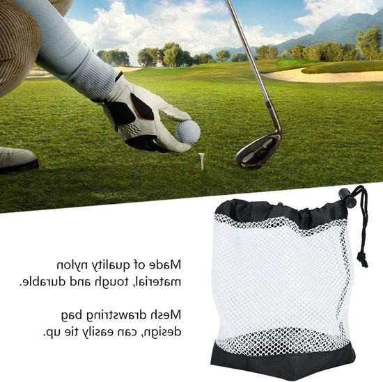 36 Golfballen Opbergnet, Nylon Mesh Trekkoord Pouch voor Golfaccessoires en Sportuitrusting, Ideaal voor Buitenactiviteiten van Merkloos — afbeelding 2