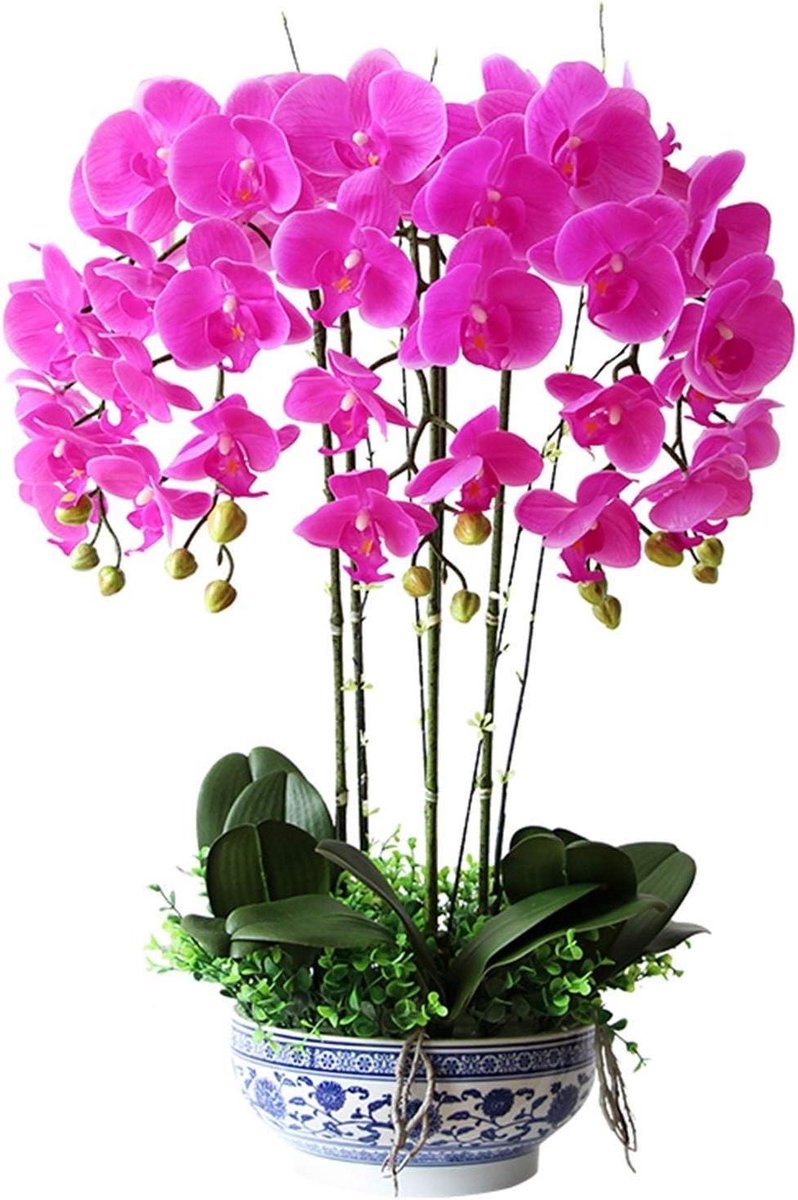 Kunstorchidee in pot - Nepbloem Potted - Decoratie Huis - Realistisch Uiterlijk - 1 stuk -