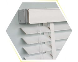 Houten Jaloezieën - Raambekleding Houten Tinten - Licht Reguleren - 50mm Brede Lamellen - 50x100cm - Houtkleur