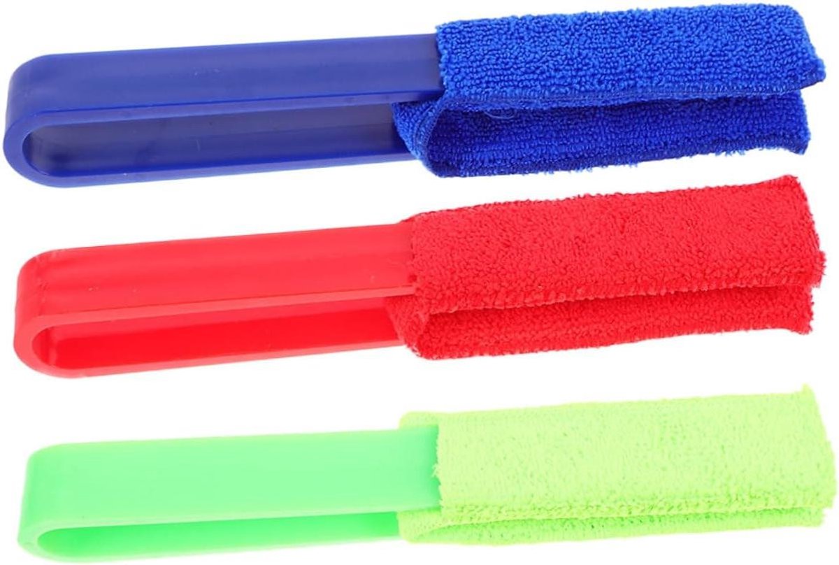 Auto Airconditioning Borstel - Ventilatierooster Reiniger - Stof Verwijderen - Afneembare Wasbare Bladen - 22 cm - Diverse kleuren