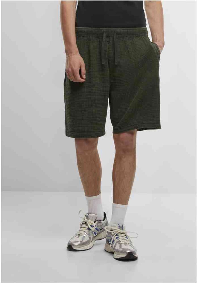 Urban Classics Acid Washed Musselin Korte broek 4XL Olijfgroen