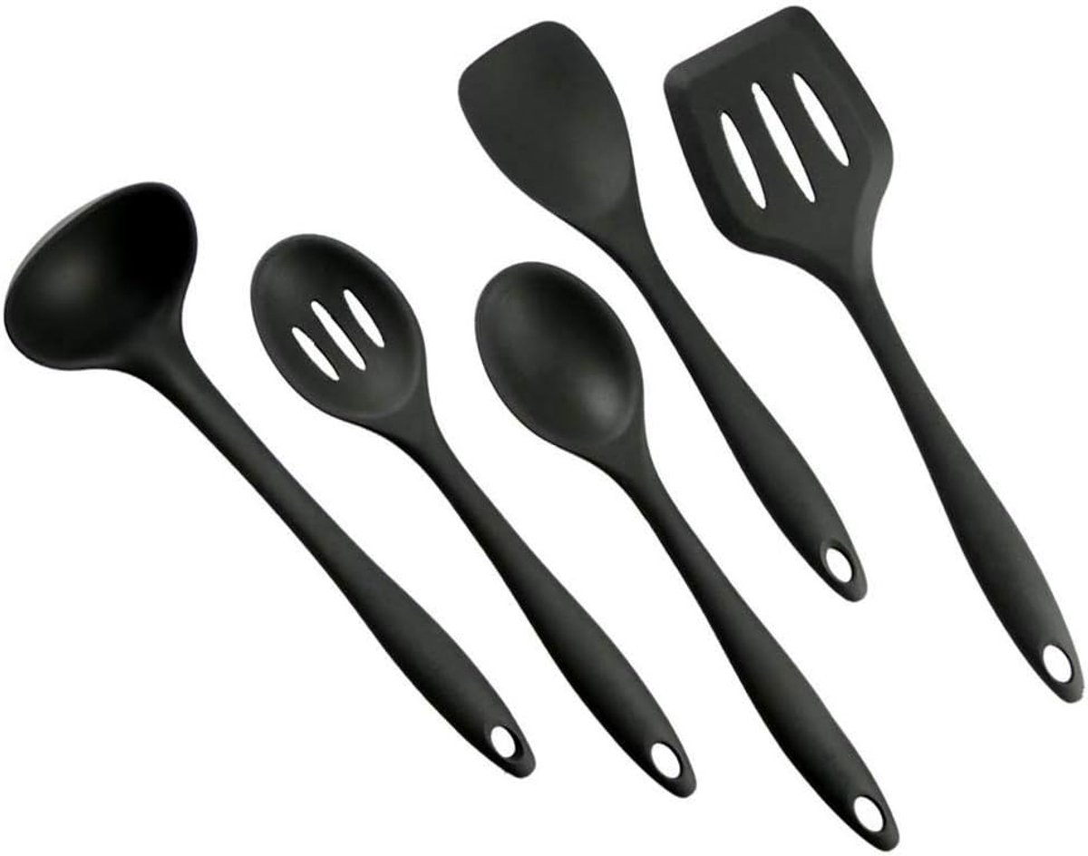 Set van 5 siliconen keukenhulpen - Hittebestendig, Vaatwasmachinebestendig Keukengerei