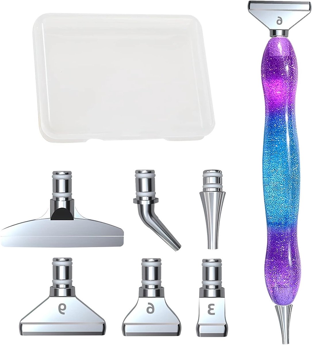 Diamond Painting Pen Set voor 5D DIY, 6 Stijlen Vervangbare Boorpen Tips en Accessoires voor Diamant Schilderen