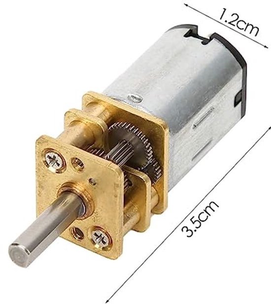 Gear Motor Snelheidsreductie met Metalen Versnellingsbak DC 12V 60/500/1000RPM Geared Motor DC Snelheidsreductiemotor (60RPM)