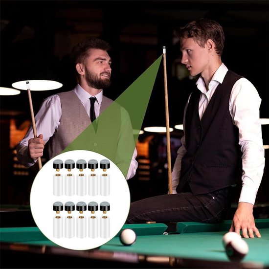 10 verpakkingen biljartkeupunten, reserveschroeven met biljartkeu-naalden, 12 mm, grijs, accessoireset voor snooker-keus — afbeelding 2