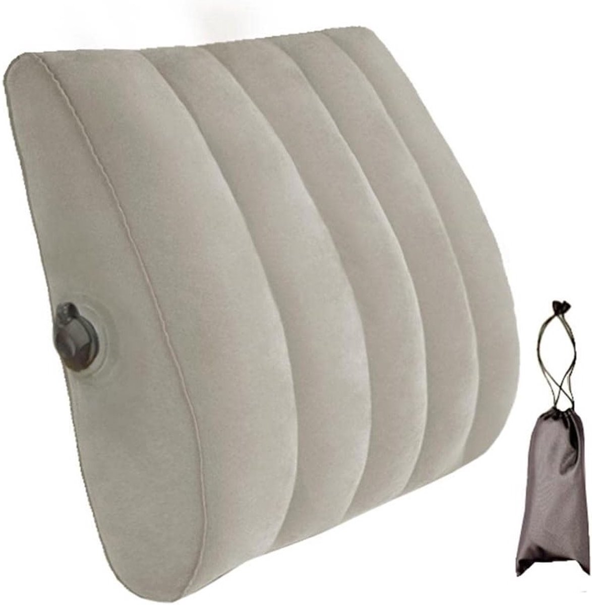 Lendensteun Kussen - Rugkussen Opblaasbaar - Comfortabel Zitten - Verstelbaar Ergonomisch - 40 x 35 x 12 cm - Multicolor