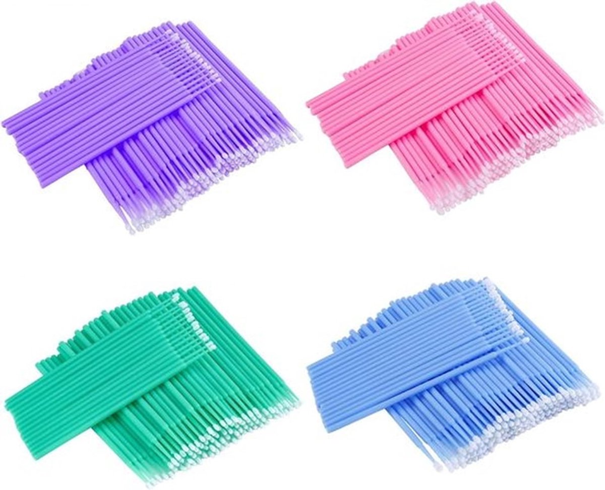 Wegwerp Microborstels voor Wimperverlenging, Reinigingsstaafjes - 400 Stuks