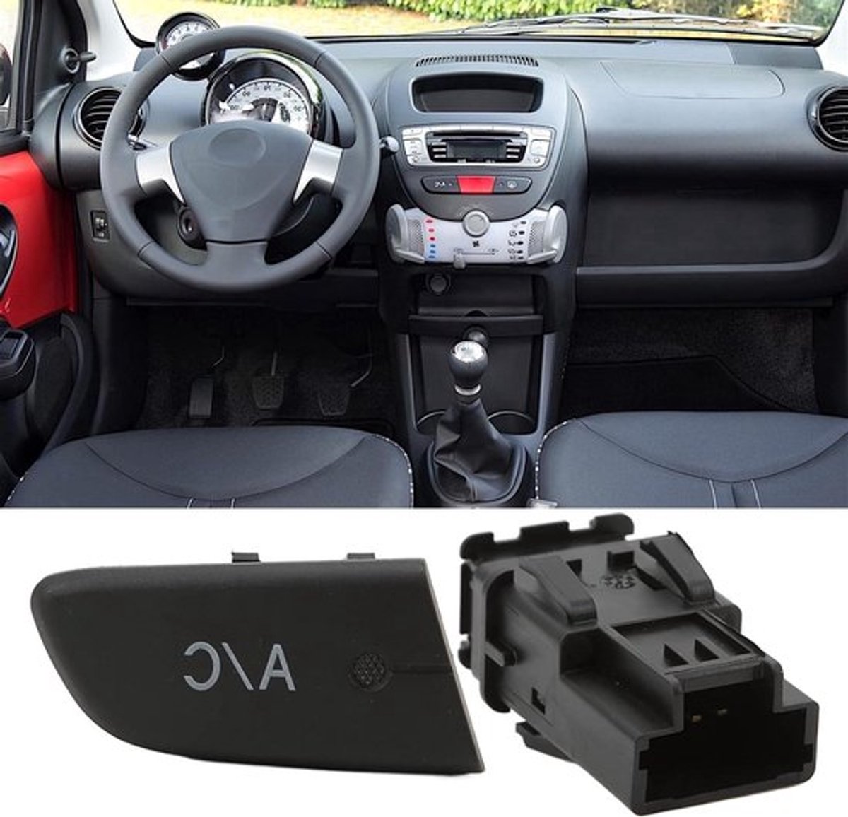 AC Schakelaar Drukknop met Cap - Vervanging - C1 - Airconditioning - Auto - Onderdeel