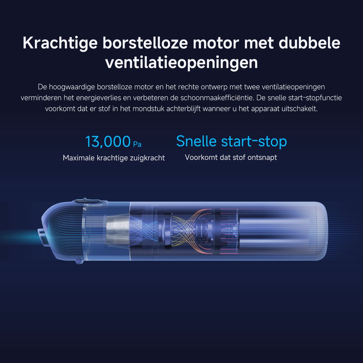 XIAOMI Mi Stofzuiger Mini Handstofzuiger Wit 6KPa 30min - afbeelding 3