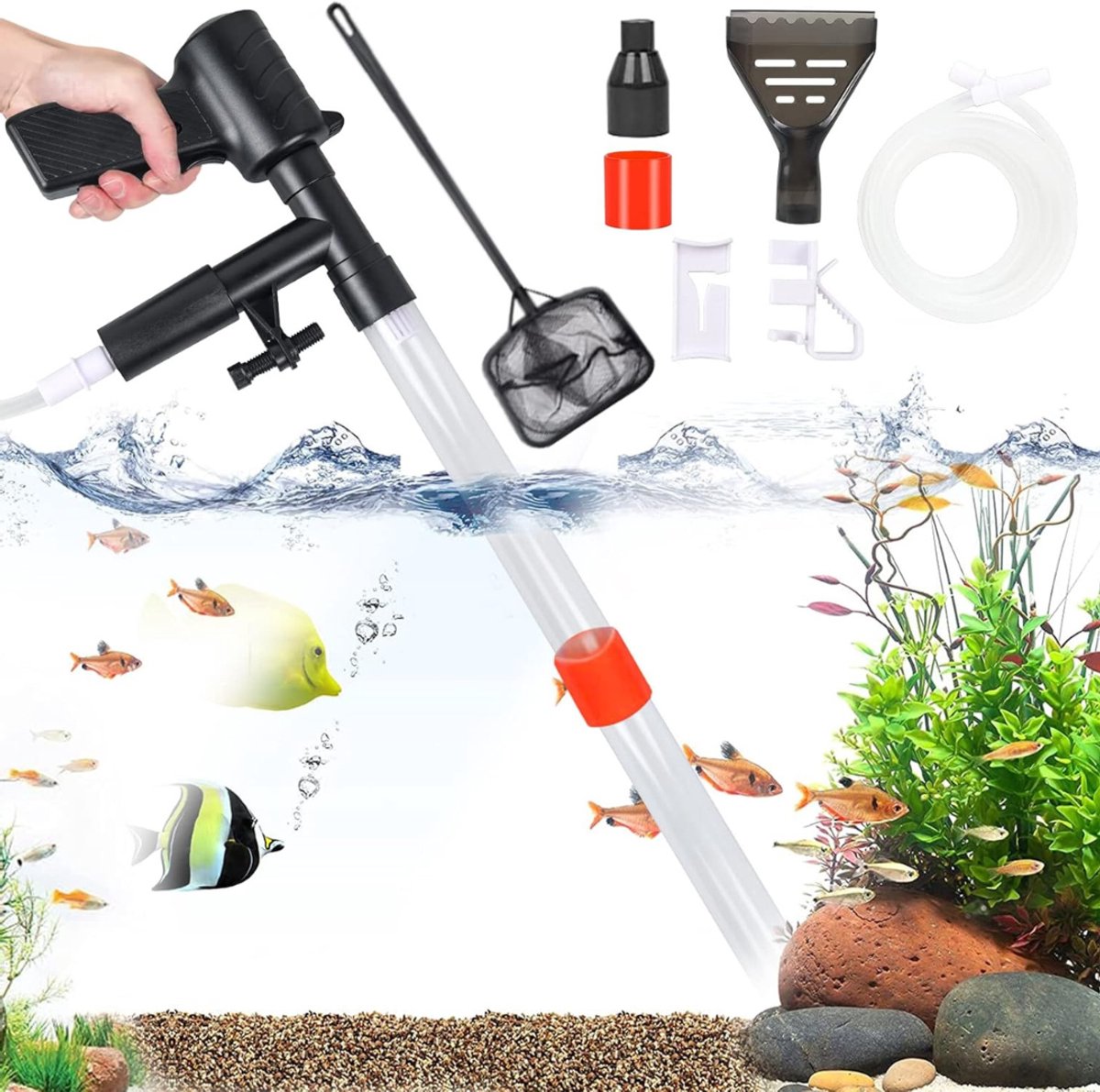 MRKK® Aquarium Stofzuiger - Bodemreiniger - Decoratie