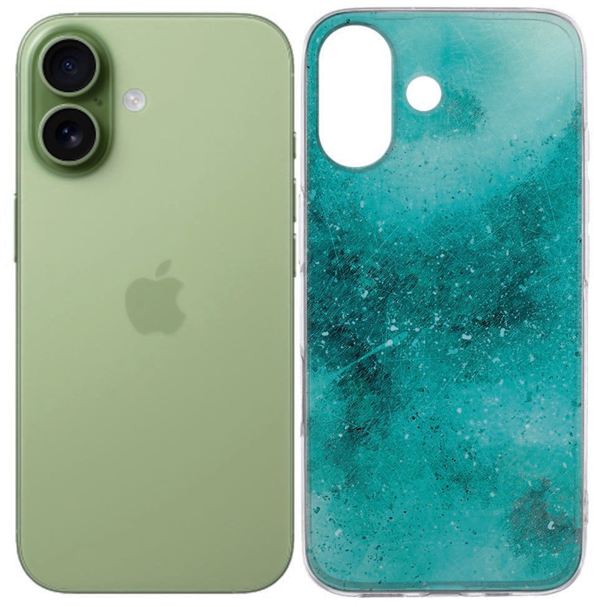 iPhone 17 Hoesje Painting Blue (TPU)