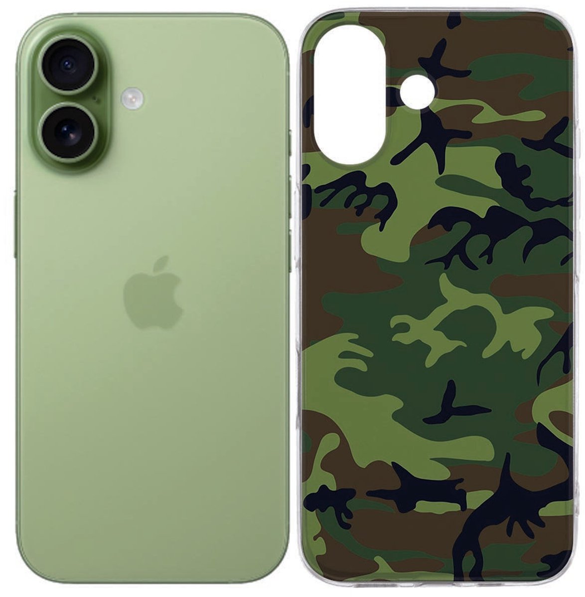 Army Dark Hoesje iPhone 17 – TPU Softcase