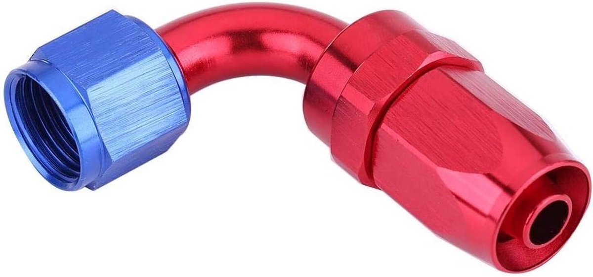 Fuel line slangverbinding, draaikoppeling, oliekoeler adapter, aluminium legering, 90 graden, brandstofsysteem, hoge druk, duurzame prestaties.