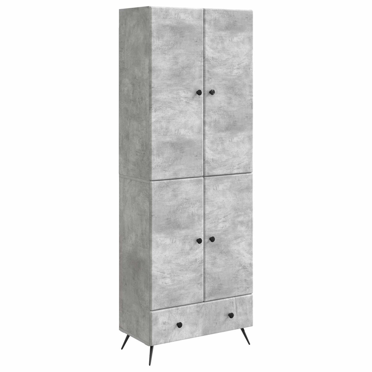 vidaXL Kast - Set - 2 - st - Bewerkt - hout Betongrijs