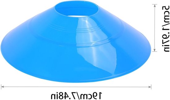 Schijfpionnen Set - Markeer Kegels - Sport Training - Veerkrachtige Structuur - 50 Stuks - Felgekleurd — afbeelding 5