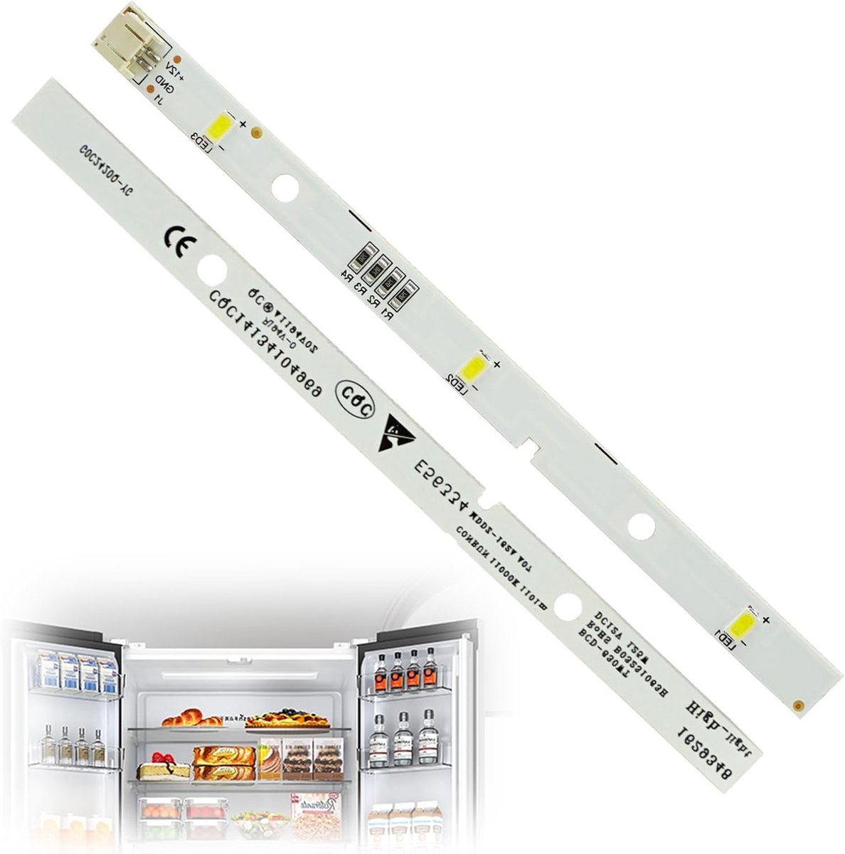 LED Koelkast Verlichtingsstrips, Compatibel met E349766, MDDZ-162A, DC12V 2W, Geschikt voor Kenwood KIFF5017 en KIFF7017, Energiezuinig en Duurzaam