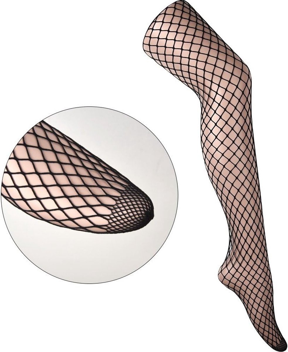 6 Paar Visnet Panty’s voor Vrouwen - Hoge Kousen, Mesh Tights in Zwart voor Mode en Comfort