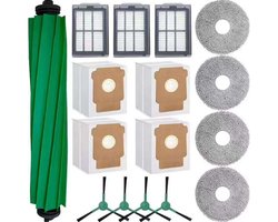 16 stuks - inclusief 1 rolborstels, 3 HEAP-borstels, 4 dweilen, 4 stofzakken, 4 zijborstels - Voor iRobot Roomba Plus 405 Combo Plus 505/507 Combo robotstofzuiger