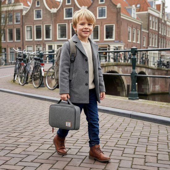 Brisby 4 Laags Geïsoleerde Koeltas - Lunchtas 2.5 liter - Donkergrijs van Brisby — afbeelding 3