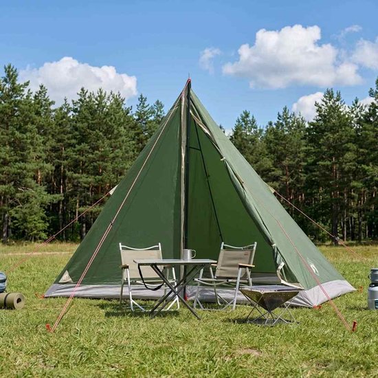 vidaXL - Backpacking - Tent - Groen - 2-persoons - 185T - Polyester - met - PU - Coating van Merkloos — afbeelding 4