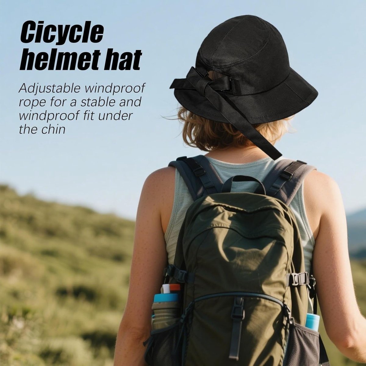 Fietshelm Dames - Heren Helmen - Outdoor Sport - Afneembare Brede Rand - 58-60cm Omtrek - Grijs – foto 3