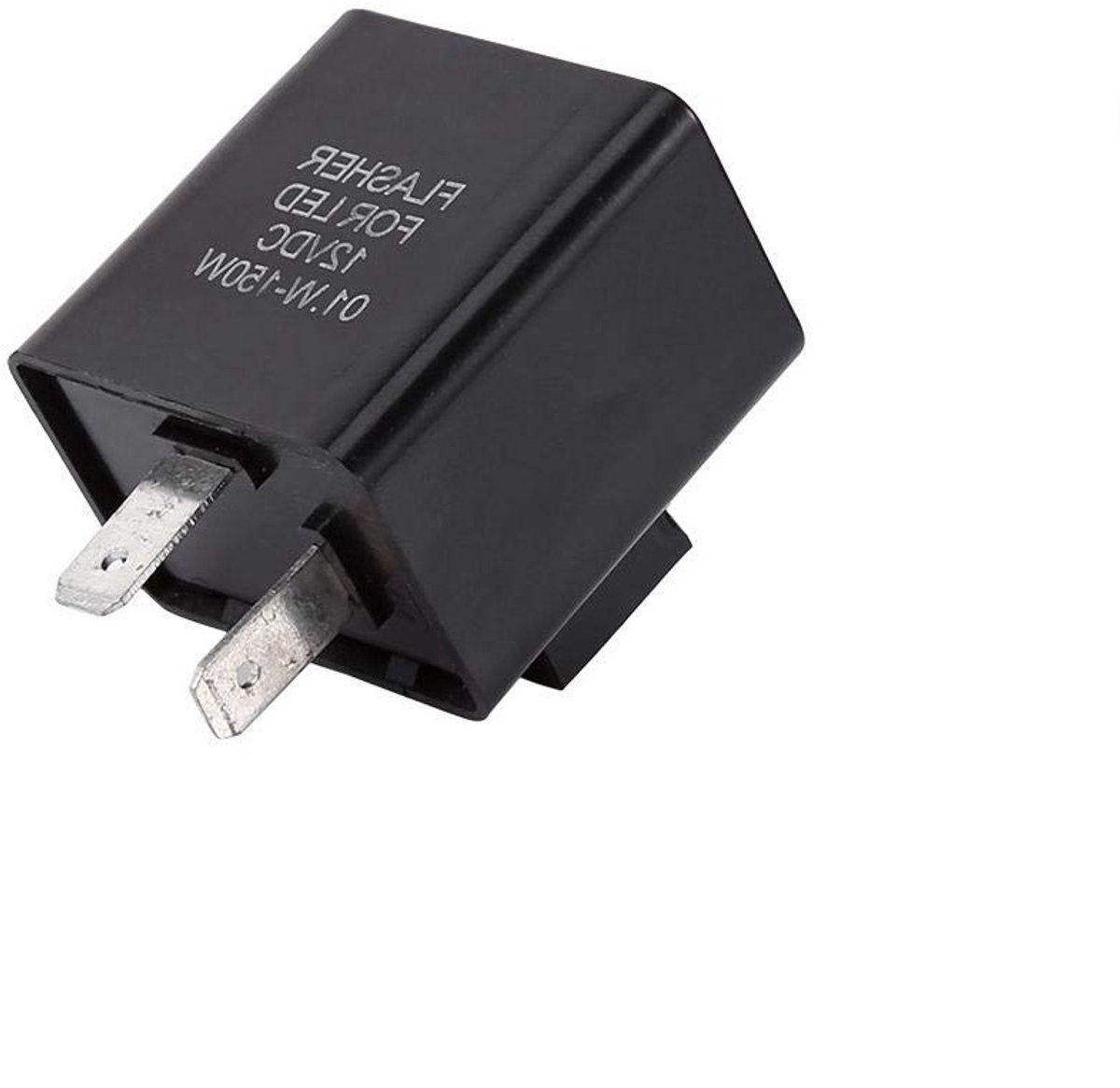 Knipperlicht Relais - Richtingaanwijzer Relais - Motor Verlichting - LED Compatibel - 2 Pins - Zwart