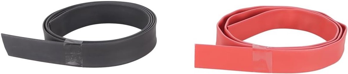 Set van 2 Dubbelwandige Warmtekrimpbuizen met Lijm - 12,7 mm Diameter, Waterdicht en Slijtvast, 1 m Rood + 1 m Zwart (Totaal 2 Meter) voor Elektronische Projecten en Kabelbescherming