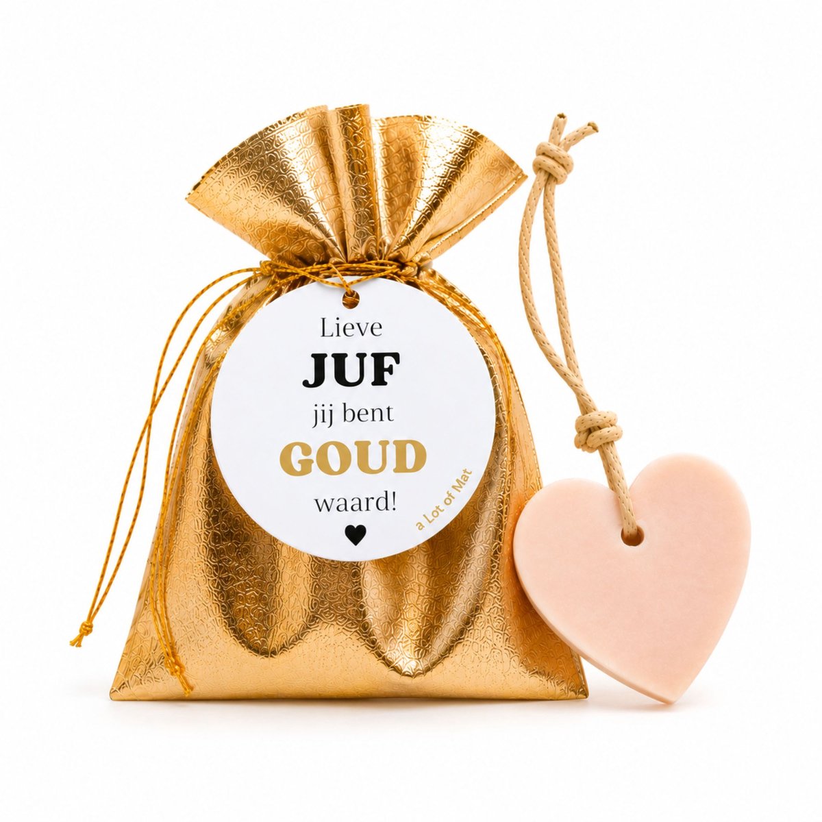 Cadeau Juf - Einde Schooljaar - Zeephart in Gouden Cadeauzakje - a Lot of Mat