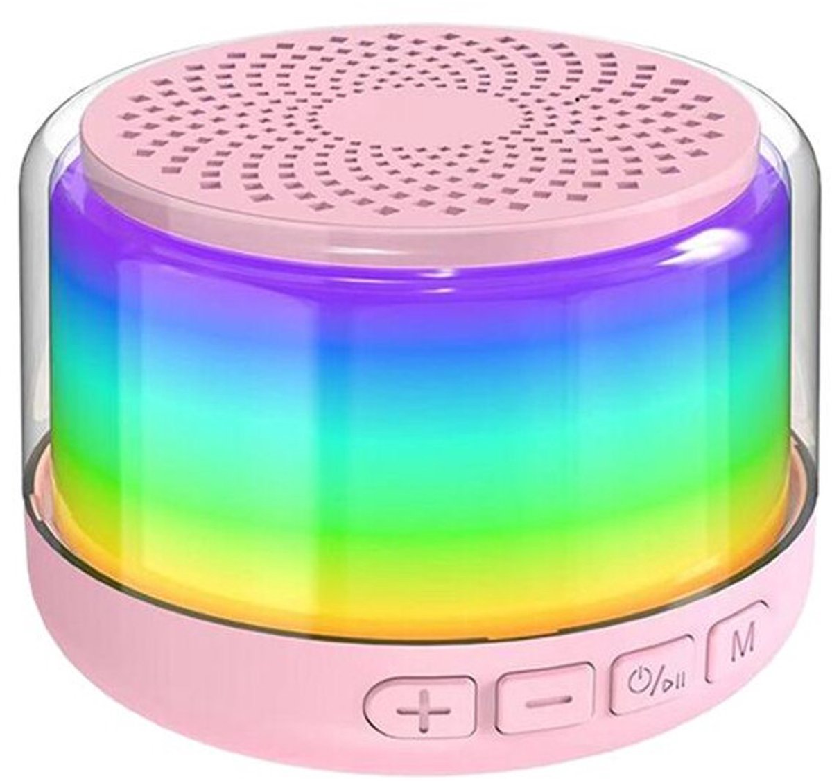 K8-luidspreker, hoogwaardige draadloze luidspreker, 400 mAh-batterij, multifunctioneel, surround sound, autoluidspreker, roze.