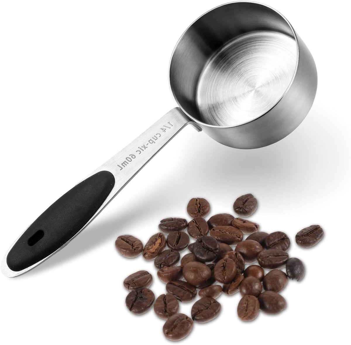 RVS Koffielepel 60ml met Lange Handgreep - Meetlepel voor Koffie, Thee en Specerijen, Perfect voor Portioneren van Vloeistoffen en Solide Ingrediënten