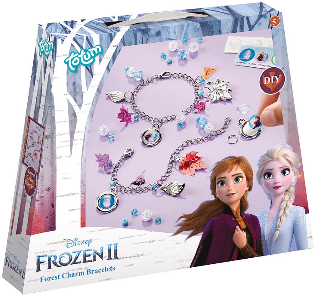 Disney Frozen Totum bedel armbandjes maken met Anna en Elsa speelgoed meisjes vanaf 5 jaar - knutselen vriendschapsarmbandjes - Forest Charm Bracelets cadeau tip — afbeelding 12