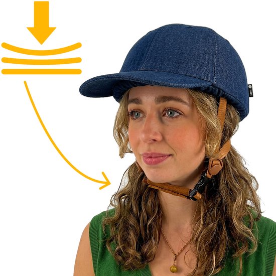 Vizorz SwitchCap fietshelm - Blue Denim Cap van Vizorz — afbeelding 3