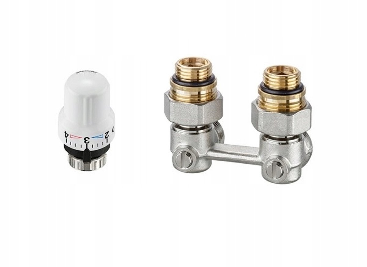 Heimeier Koppelingsset DU 16 Hoek 3/4" Wit