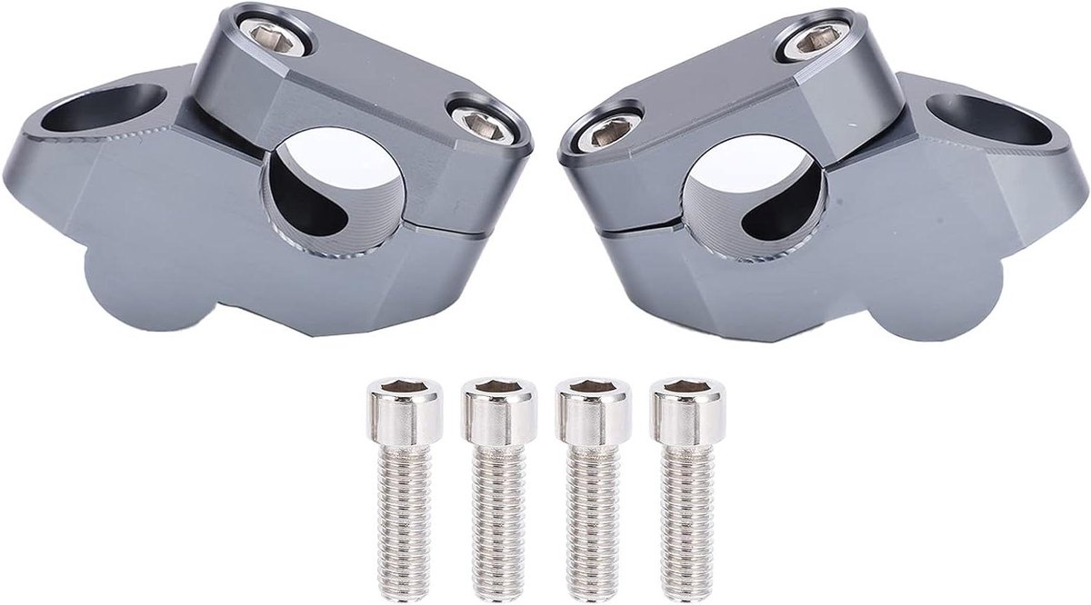 Motor Stuurverhogers - Stuur Riser - Comfortabel Rijden - Universeel Ontwerp - 7/8 Inch - Titanium