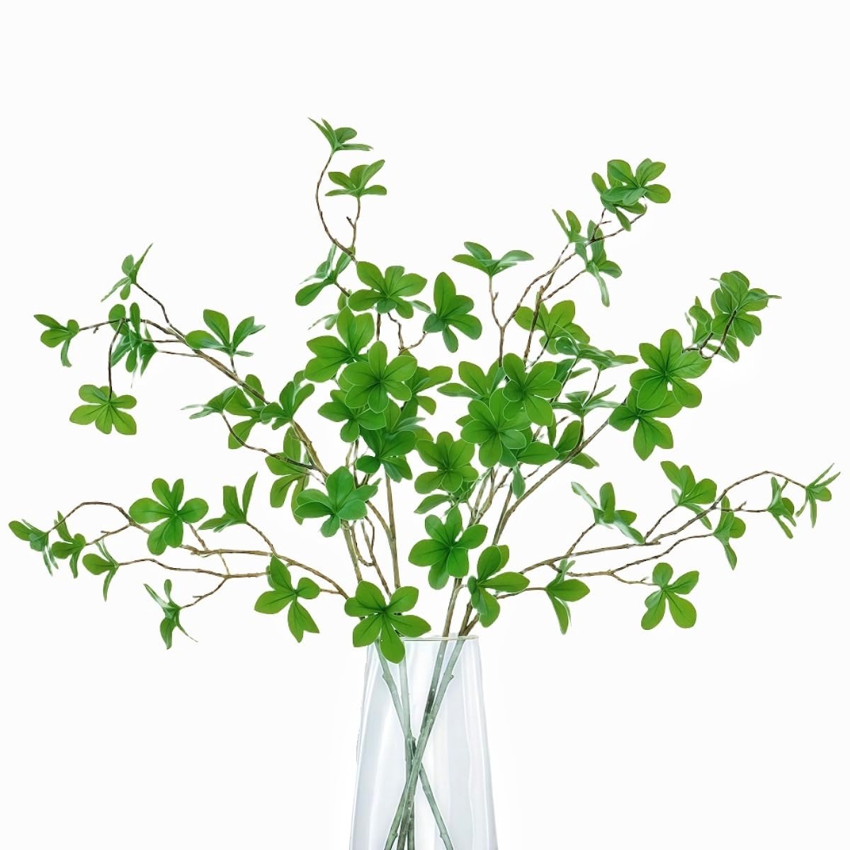 VLEMICO- Kunstplant 65 cm - Eucalyptus Takken - Kunstmatige Decoratie - Nepplanten voor Binnen/Buiten - Tafeldecoratie - 4 Takken - Nepplant