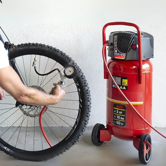 QIN® Compressor 50 Liter - Stille Compressor - Compressor - Rood - 62cm x 47cm x 54cm — afbeelding 3