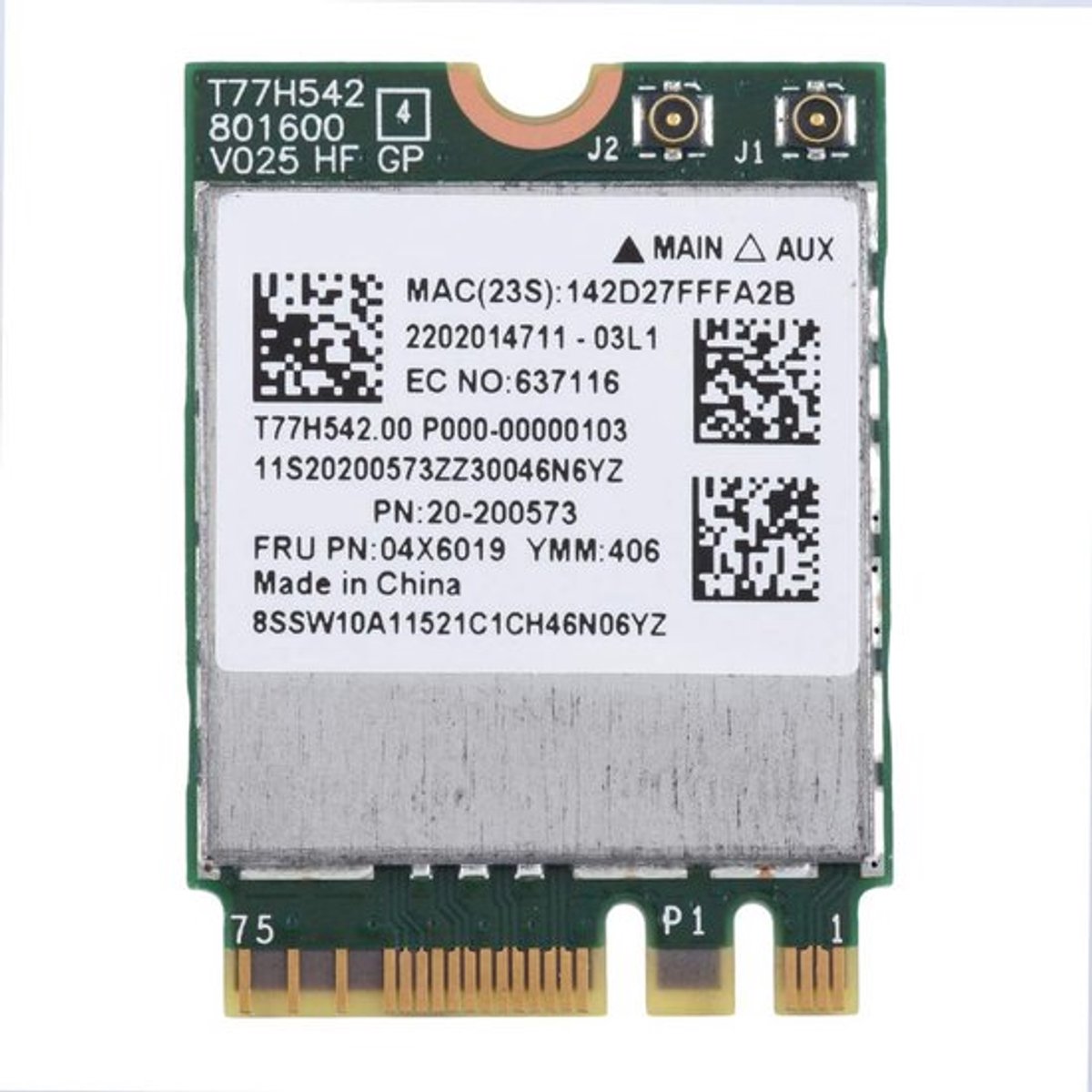 Allecto - Dual Band Ngff WiFi Kaart - 433Mbps Netwerk - Hoge snelheid