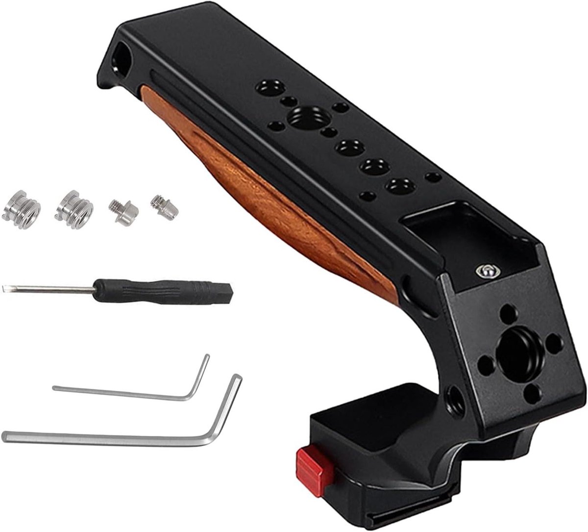 Camera Handgreep - Top Handle - Stabiel Filmen - Snelle Ontgrendeling - 5 kg Draagkracht - Zwart