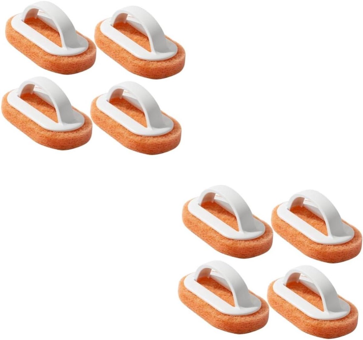 Keuken Reinigingsborstels - Afwasborstels Set - Schoonmaken aanrecht - Ergonomisch Handvat - 4 Stuks - Wit