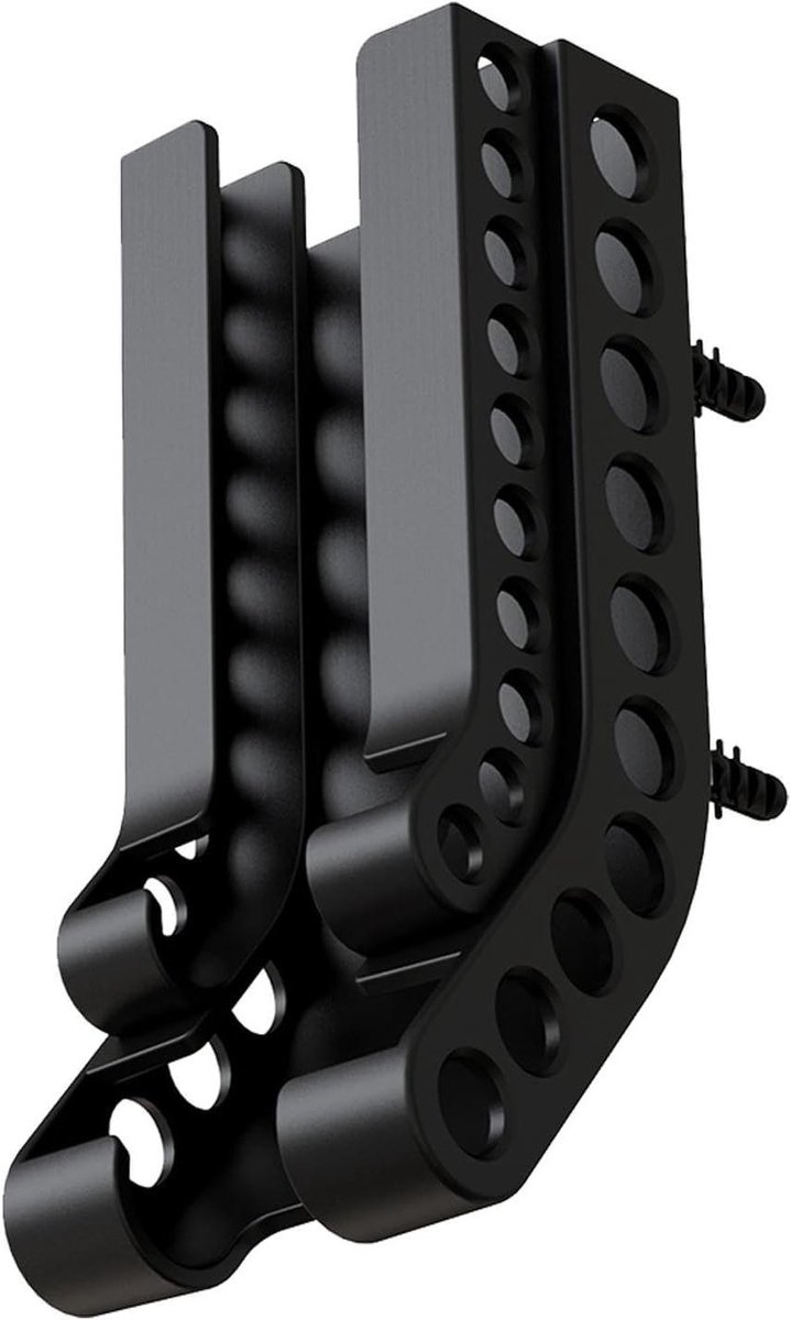 Batterijdispenser Wandhouder - Batterij opslag - Batterijen organiseren - Robuuste ABS-kunststof - 10 AA 10 AAA - Zwart