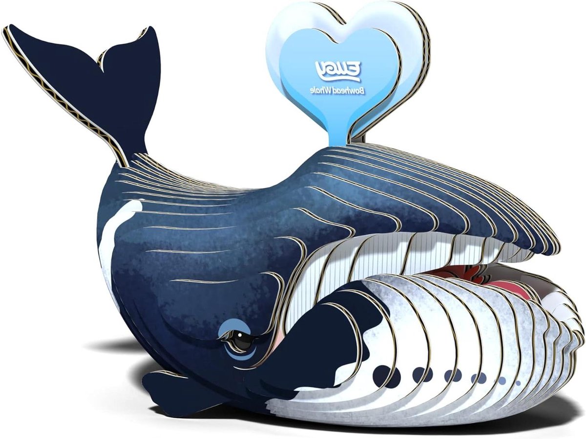 3D Puzzel - Dierenfiguur - Hobby Knutselen - Milieuvriendelijk Karton - 31 Stukjes - Lichtblauw