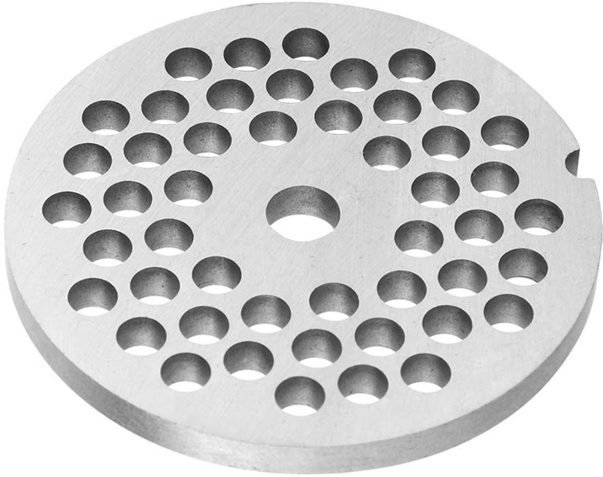 JHUBERS- Vleesmolen Mes Professionele Vervanging - Legering Plaat - Schijf Mes met Gaten - 5mm Gatdiameter - Duurzaam en Veilig - Eenvoudig te Reinigen - Vleesplaat