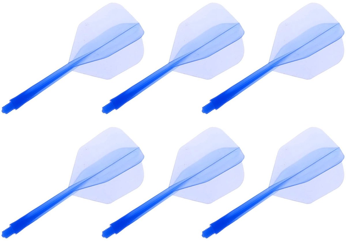 JHUBERS- Dart Schachten 6 Stuks - Hoogwaardig ABS - Antivallen - Stabiele Luchtstroom - Blauw - Lange Levensduur - Dartpijlen
