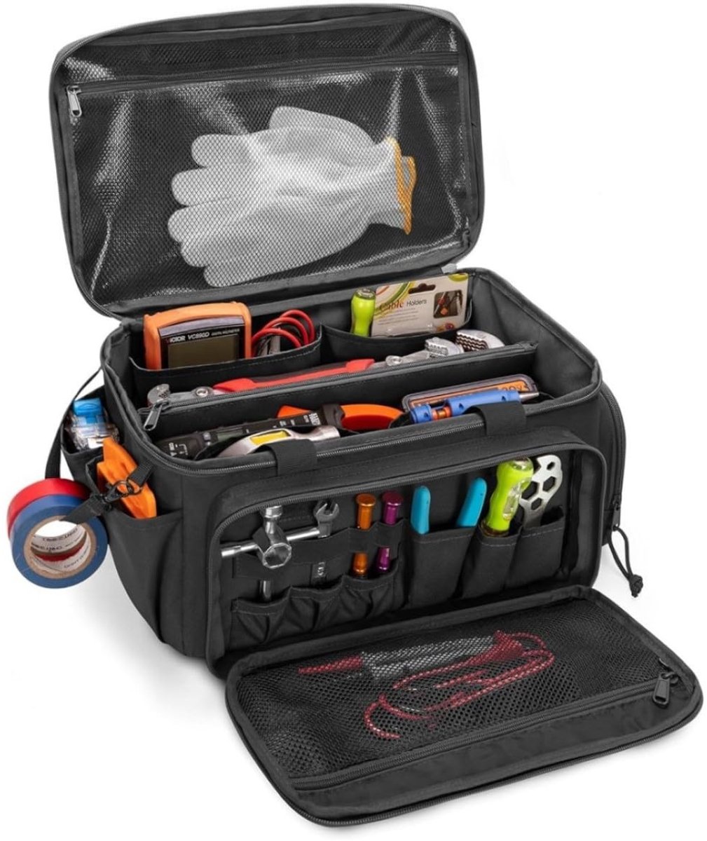 JHUBERS - Gereedschapstas - Organizer voor Gereedschap - Waterdichte Gereedschapsorganizer - Zwart - Multifunctionele Tas - Geschikt voor Technici...